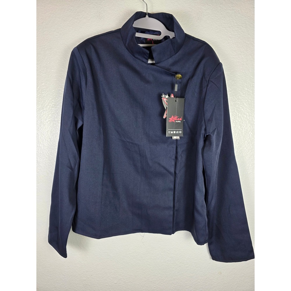 Osias Cosplay Navy Blue Anime School Uniform Jacket High Neck Gold Button Large
